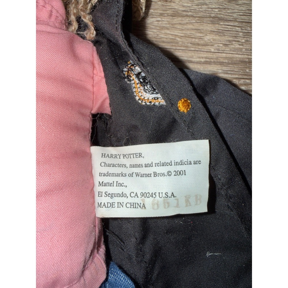 Mattel Harry Potter Hermione Granger Plush Doll 2001 Vintage 12 Inch Sorting Hat - Picture 3 of 8